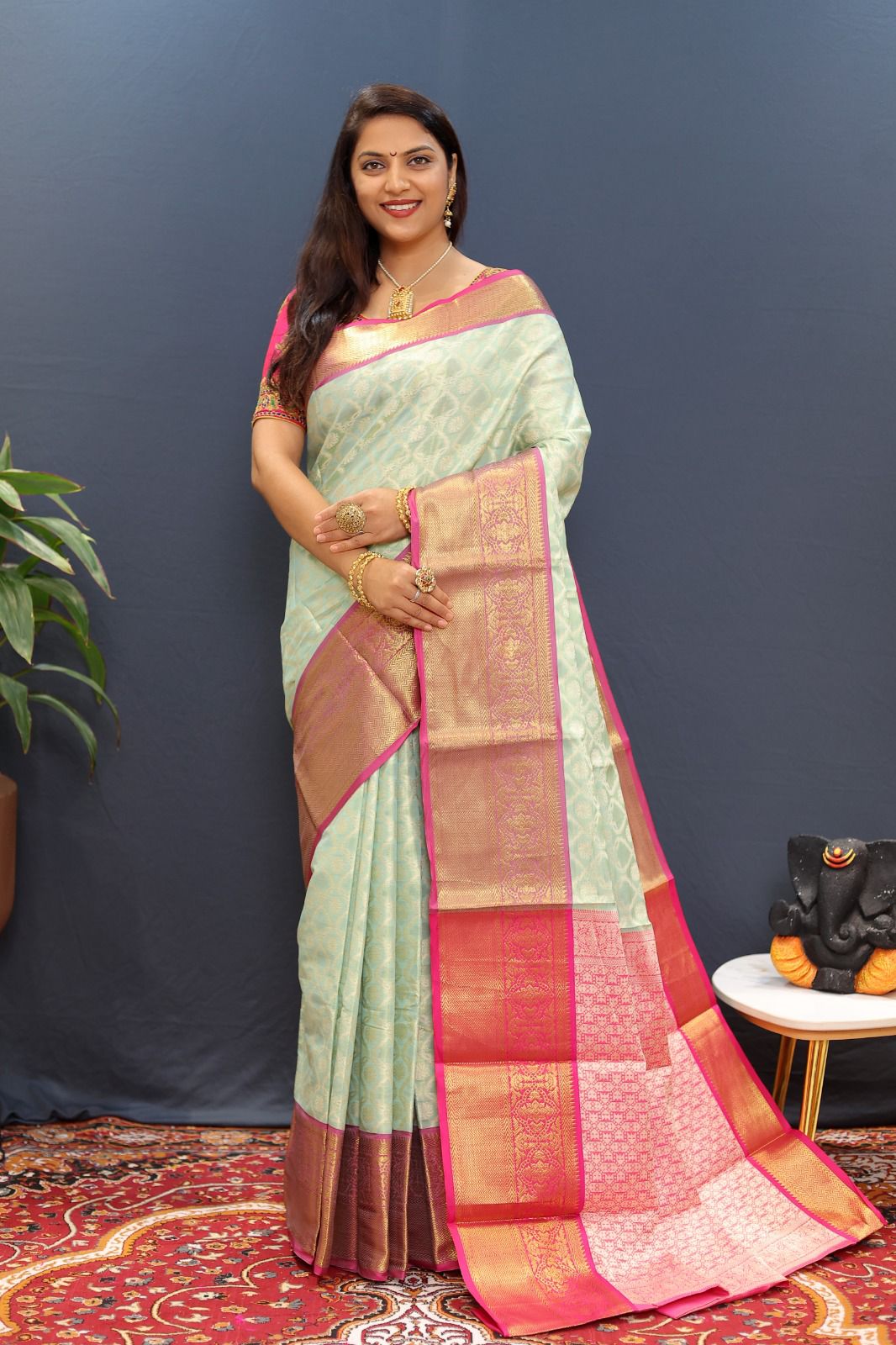 Tissue Jal By Policona Silk Kanchipuram Saree Catalog